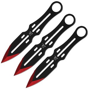 Throwing Knife Set Red