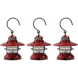 Edison Mini Lantern Red 3pk