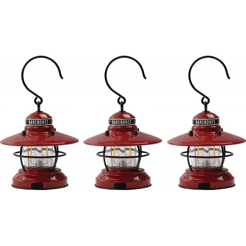 Edison Mini Lantern Red 3pk