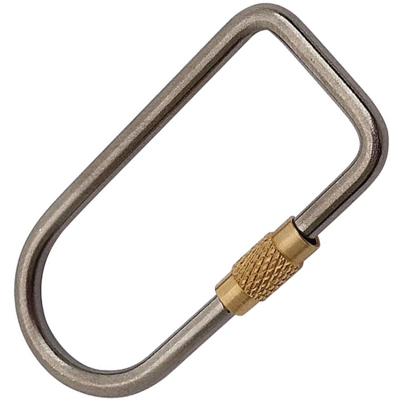 Ti Flat Oval Keyring