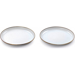 Enamel Plate Set Eggshell