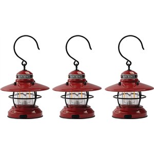 Edison Mini Lantern Red 3pk