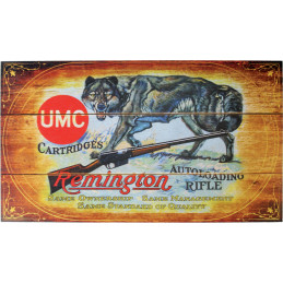 UMC Cartridges Wolf Wood Sign