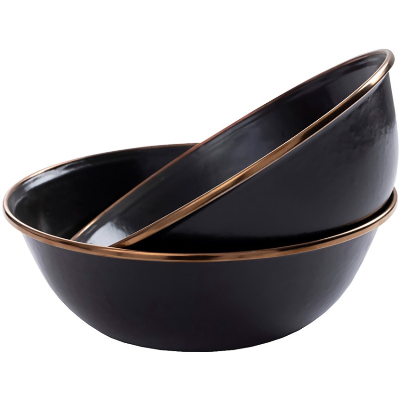 Enamel Bowl Set Charcoal