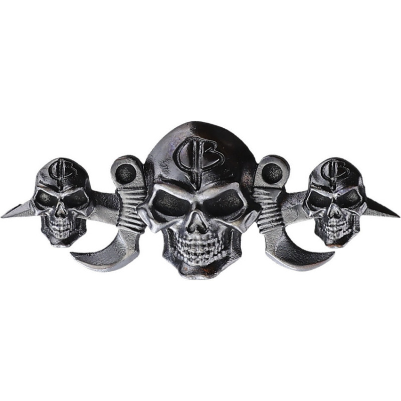 Menuki Three Skulls Drk Bronze