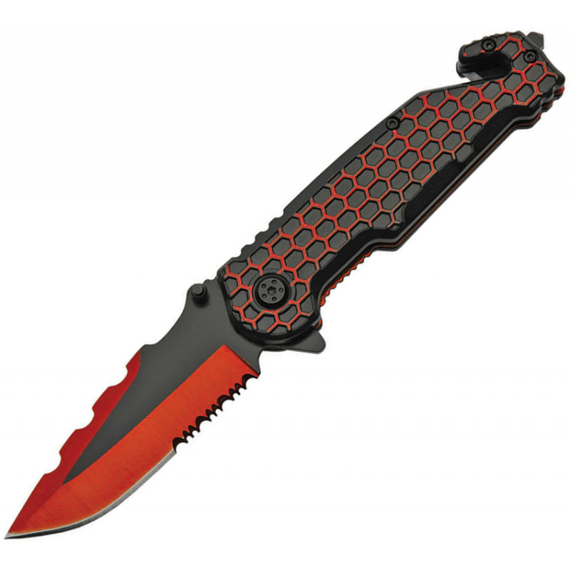 Honeycomb Linerlock Red