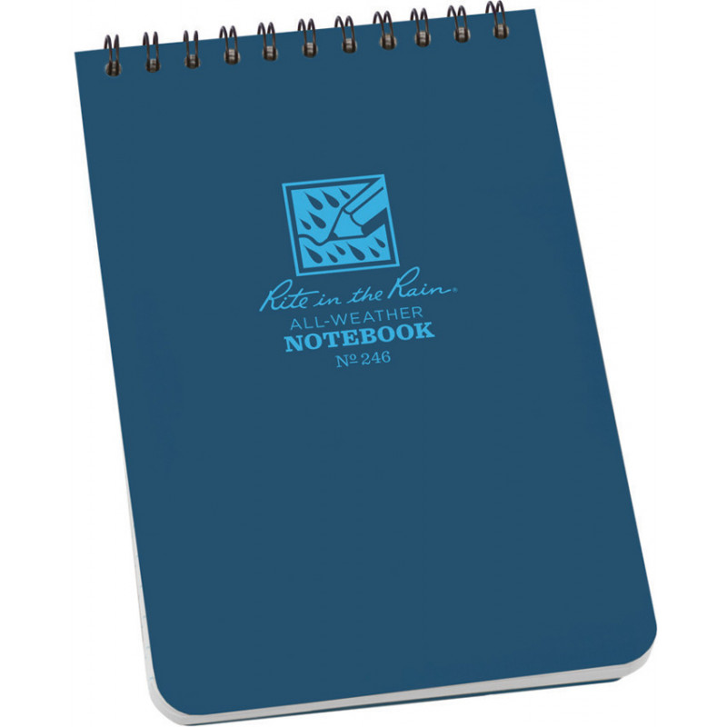 Top-Spiral Notebook 4x6 Blue