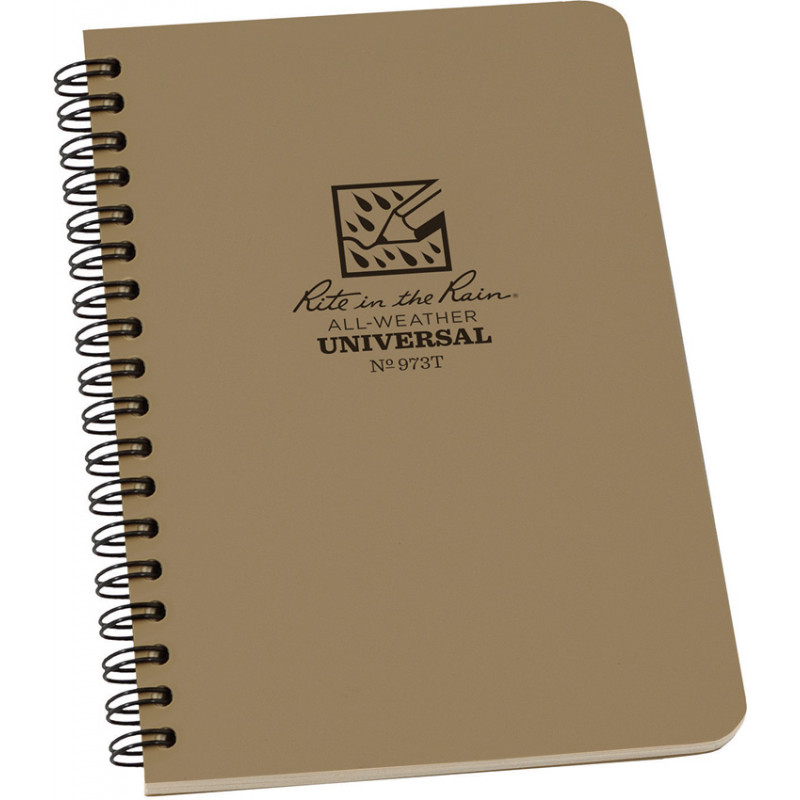 Side Spiral Notebook Tan