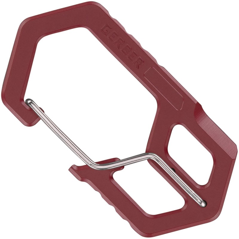 Carabiner Keychain Tool Red