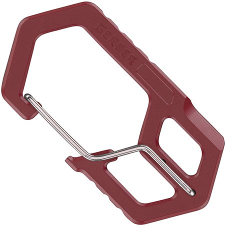 Carabiner Keychain Tool Red