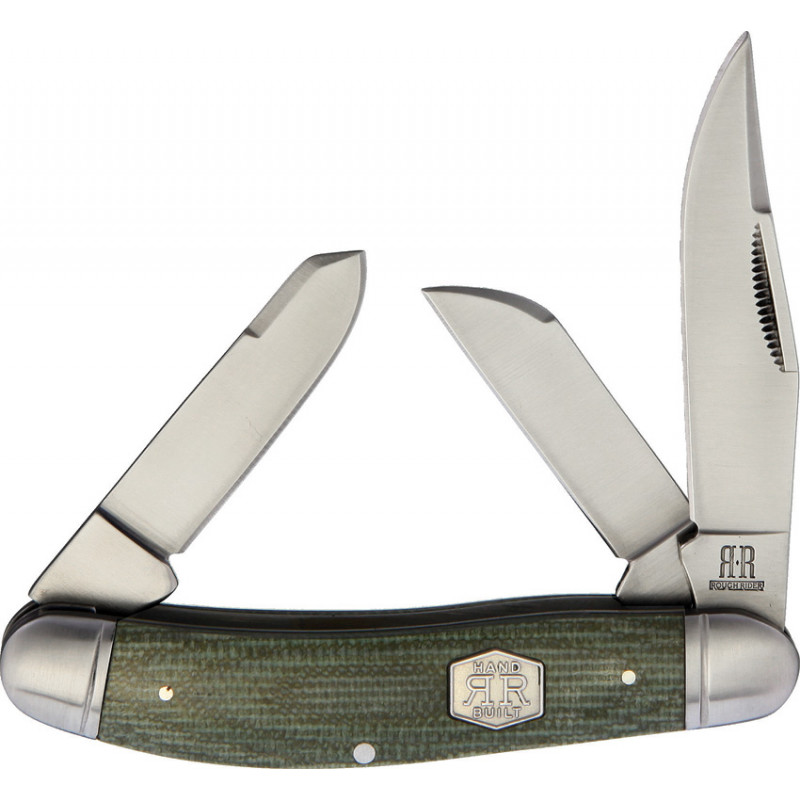 Sowbelly Green Micarta Brushed