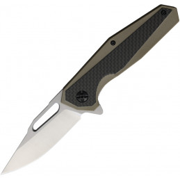 Linerlock Tan G10/CF