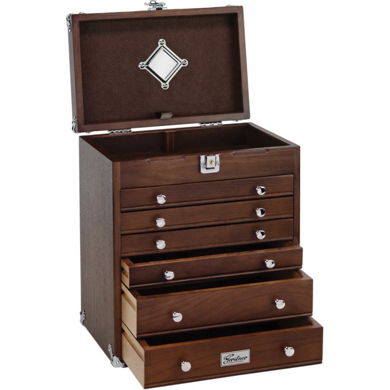 6-Drawer Collector's Chest Oak