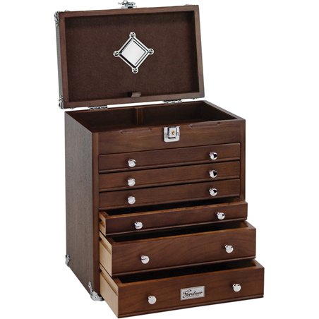 6-Drawer Collector's Chest Oak
