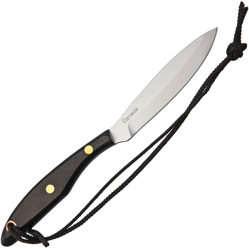Trout & Bird Knife Black Linen
