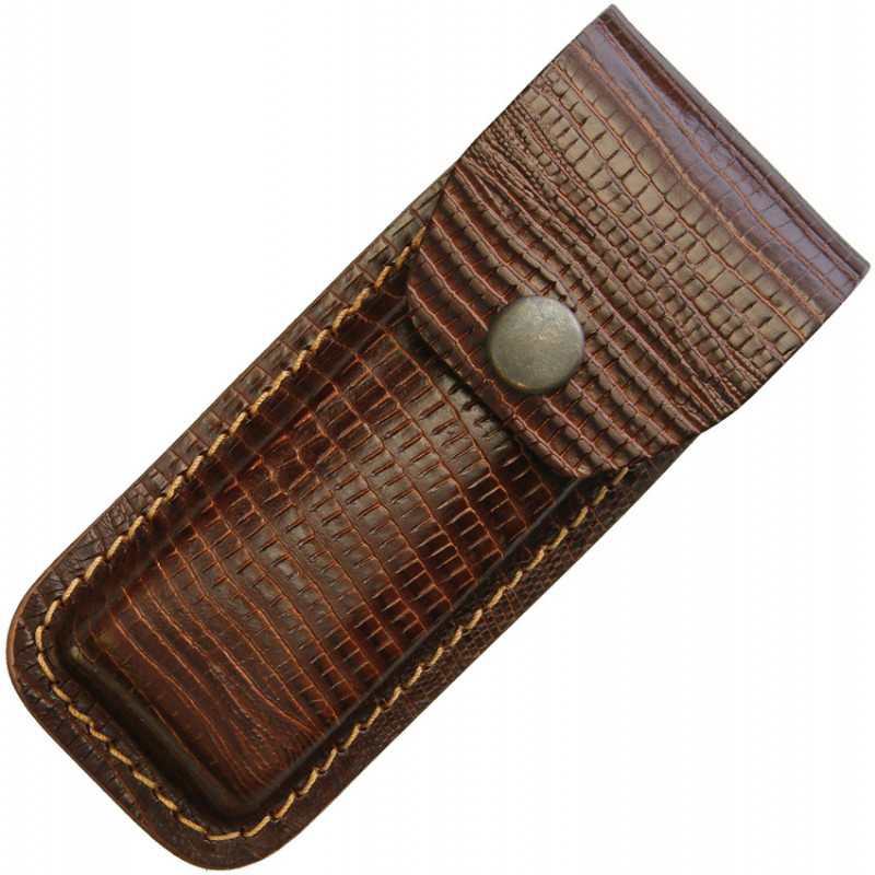 Leather Belt Sheath Lizard