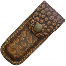 Leather Belt Pouch Alligator