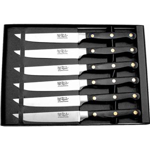 Steak Knife Set Black Wood