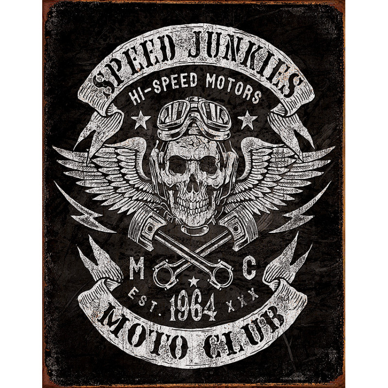 Speed Junkies Moto Club Sign