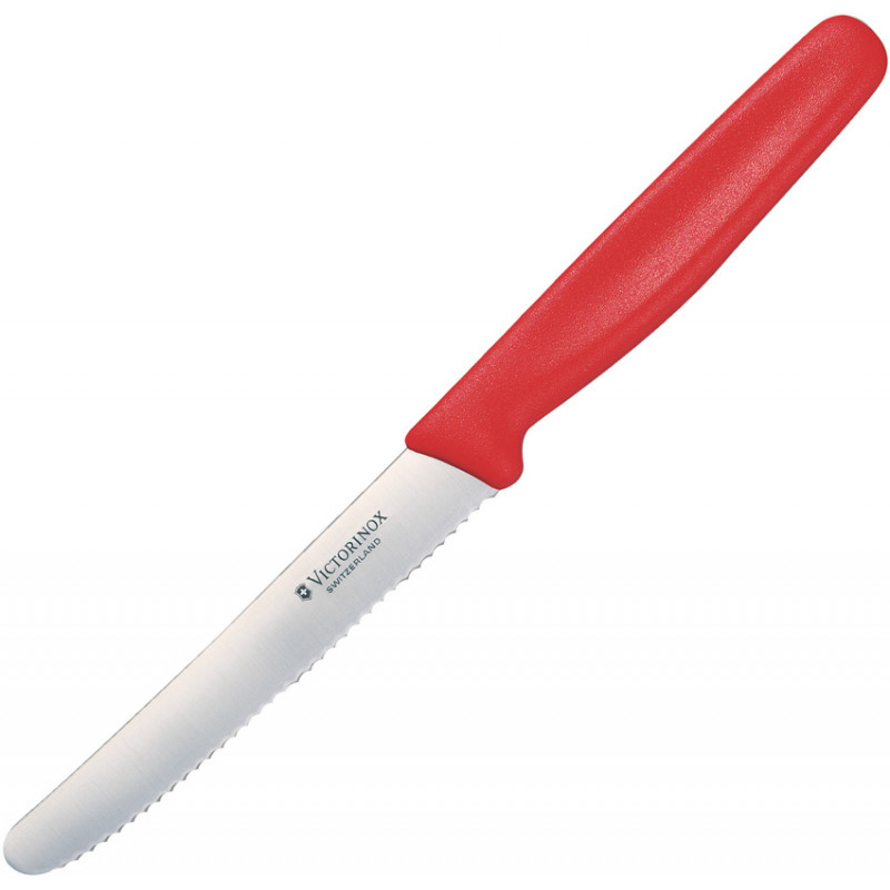 Steak Knife Serrated Red