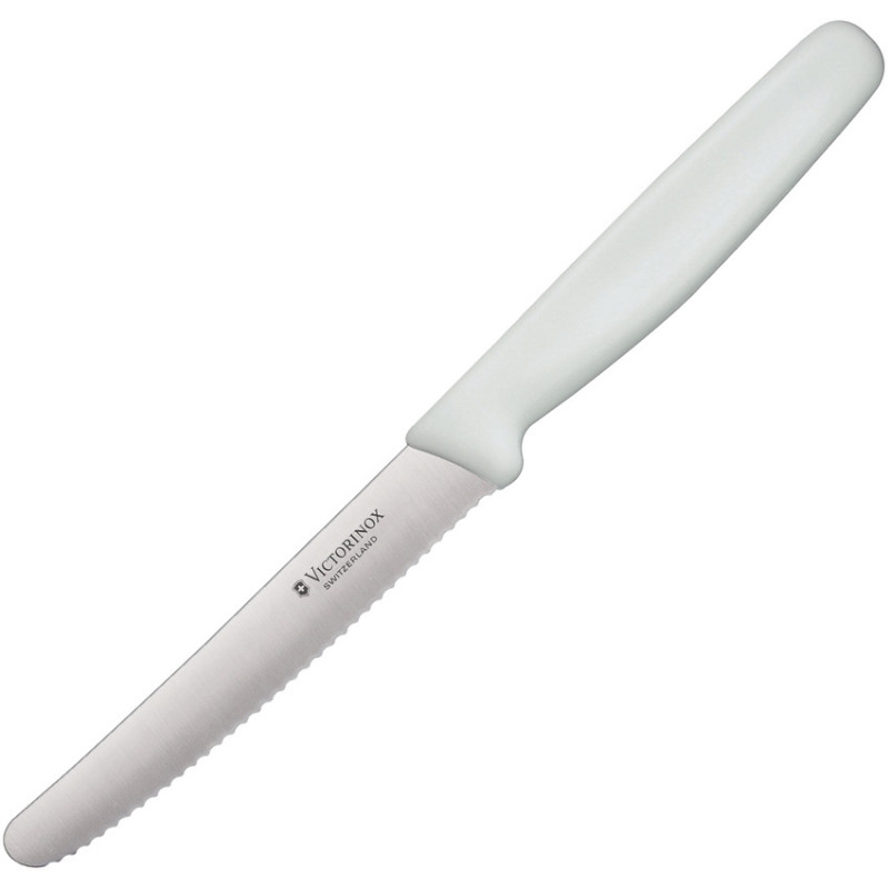 Steak Knife Serrated White