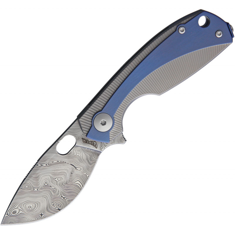 Lille Framelock Damascus Blue