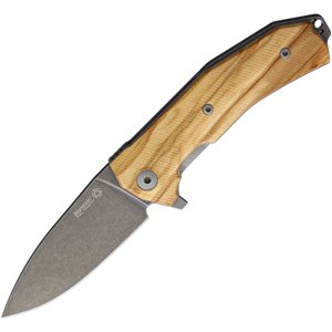 KUR Linerlock Olive Wood