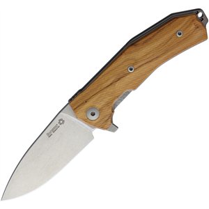 KUR Linerlock Olive Wood