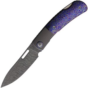 Beetle 2 Lockback Damascus