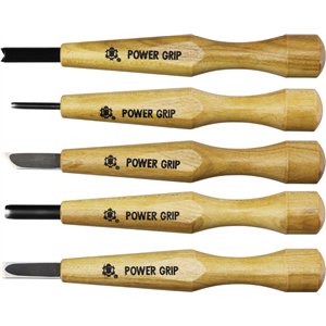 Power Grip Wood Chisel Set 5pc