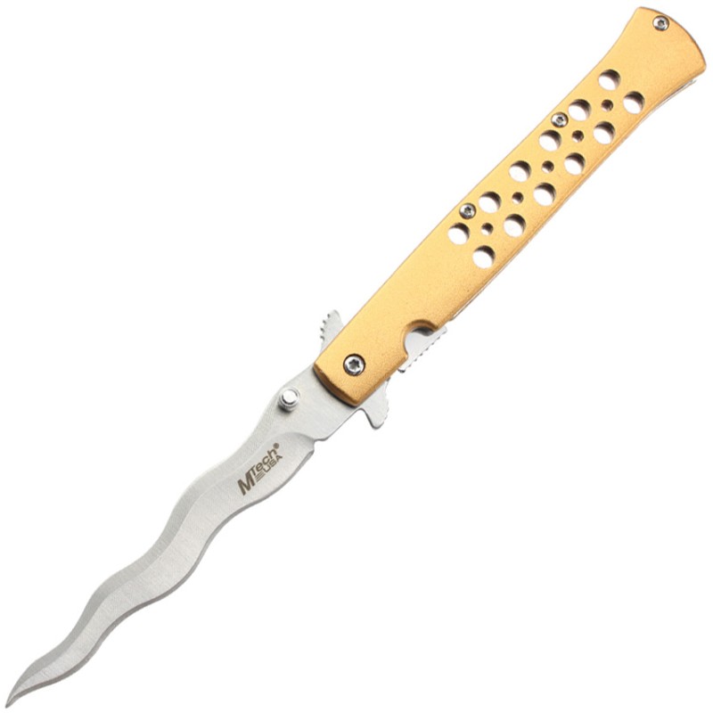 Linerlock A/O Gold Wavy