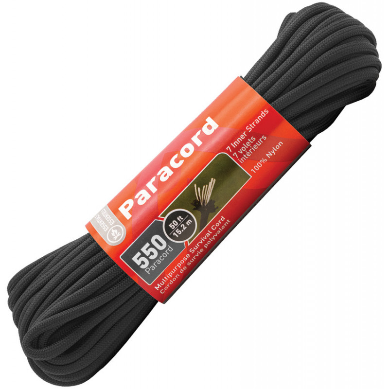 550 Paracord 50ft Black