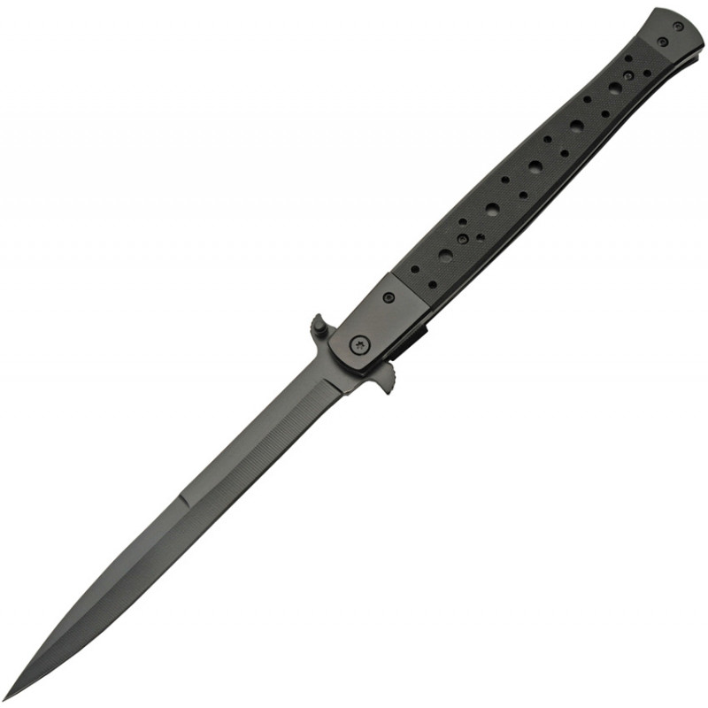 Long Stiletto Linerlock Black