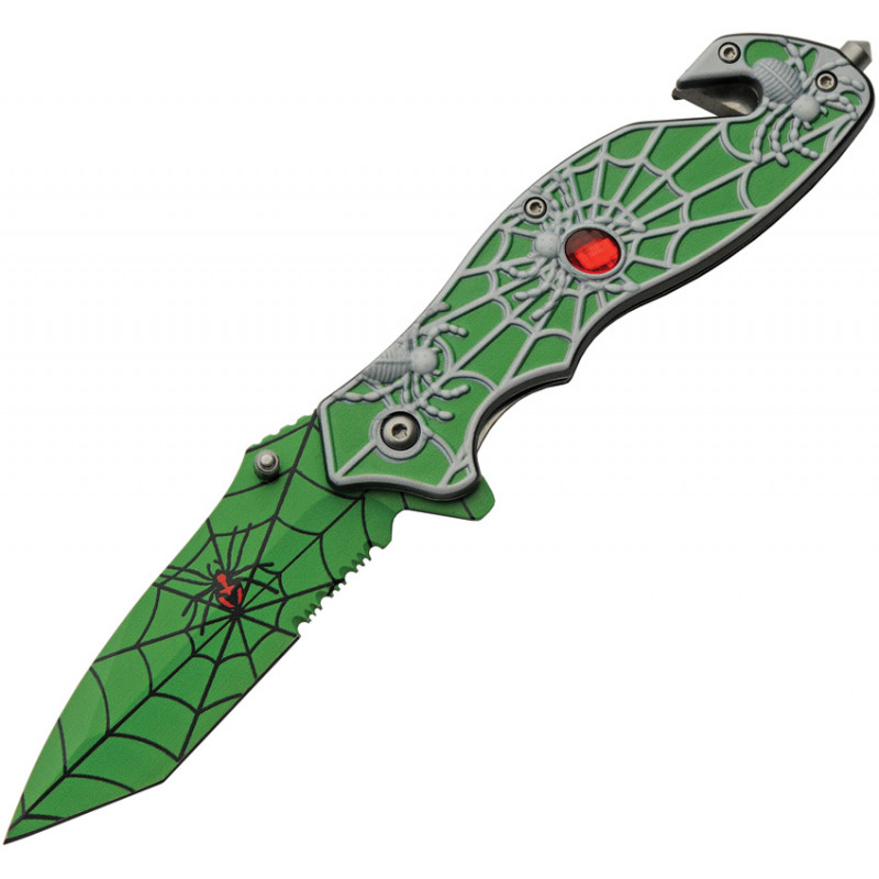 Spider Web Linerlock A/O Green