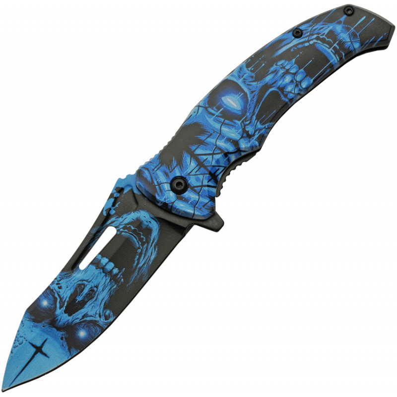 Skull Linerlock A/O Blue