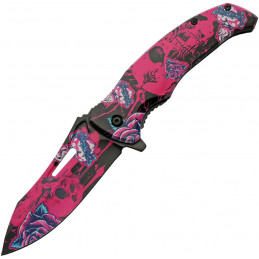 Skull Linerlock A/O Pink