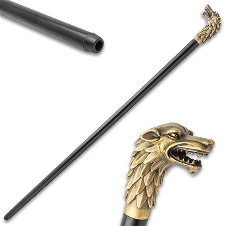 Brass Wolf Cane