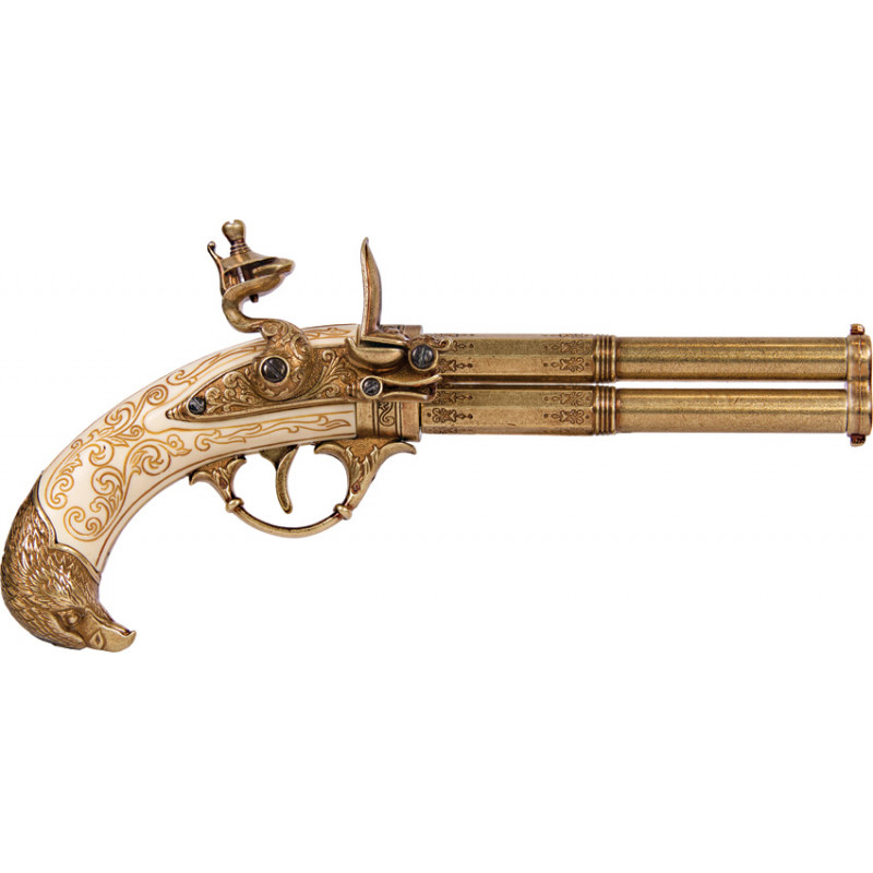 French 2 Barrel Flintlock