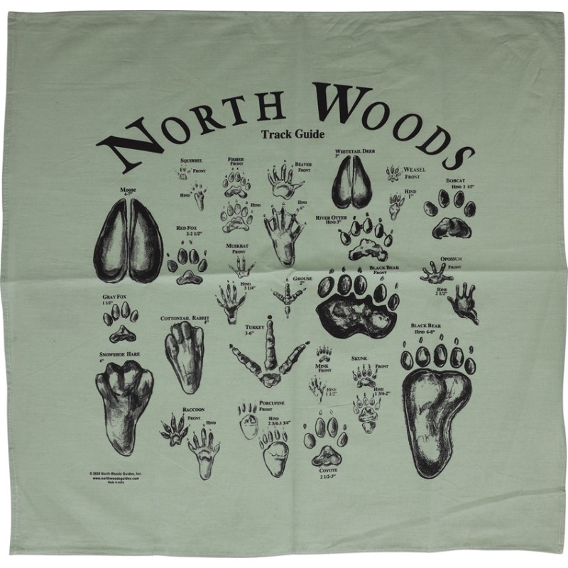 Animal Track Bandana Green