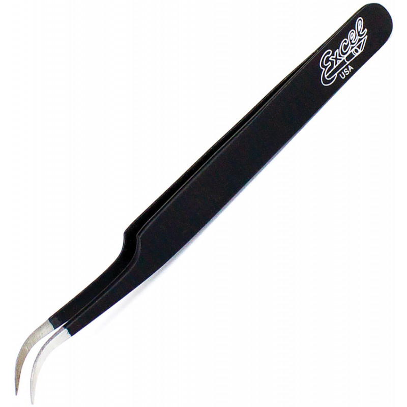 Slant Point Tweezers Black