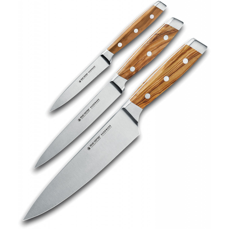 3pc Knife Set Olivewood