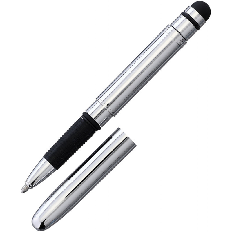 Chrome Bullet Grip Pen w/ Styl