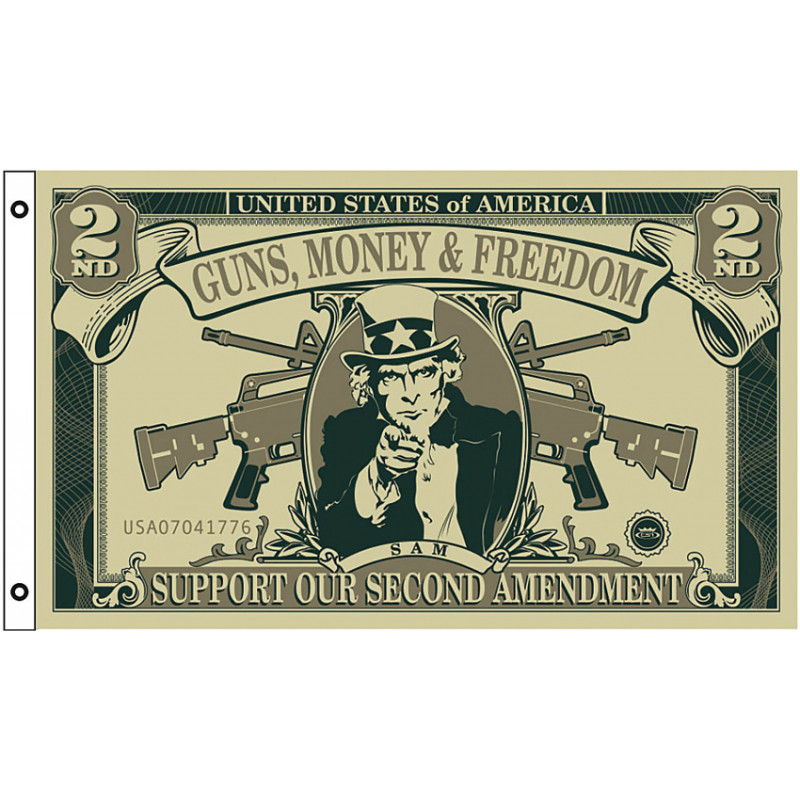 Guns Freedom Dollar Flag