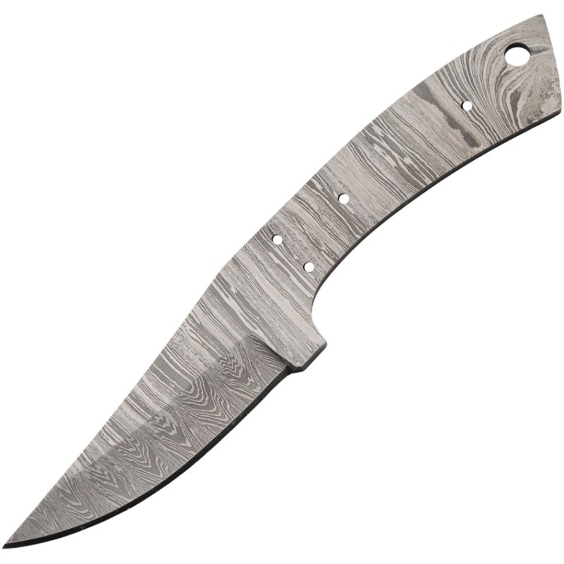 Curved Drop Point Damascus Bla