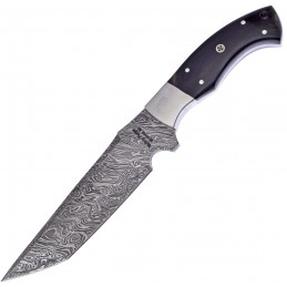 Fixed Blade Damascus Horn