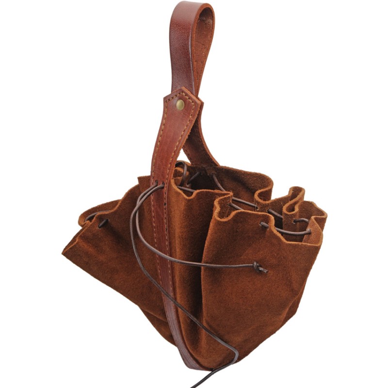 Medieval Drawstring Bag Brown