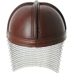 Leather Norman Chain Helmet