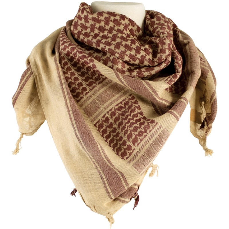 Shemagh Head Wrap Tan/Brown