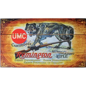 UMC Cartridges Wolf Wood Sign
