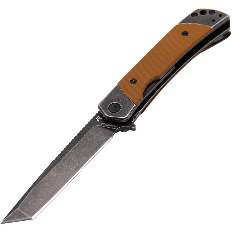 Duo Linerlock Tanto Brown